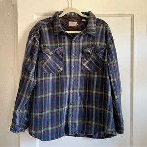 Oversized Thick Fall Flannel Navy Brown Purple Schmidt Workwear XL
